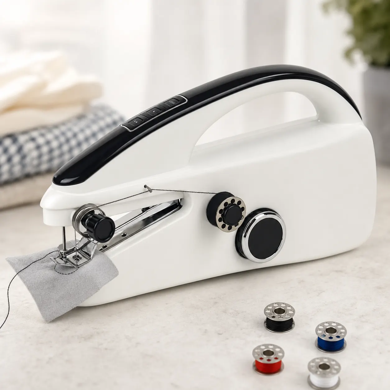 Handheld Sewing Machine and included accessories